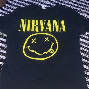Nirvana Black and Yellow Graphic T-Shirt
